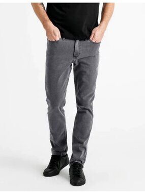 Duer DU/ER Men's L2X Performance Denim Slim Fit 38 38x34 Gray Tall Stretch NWT
